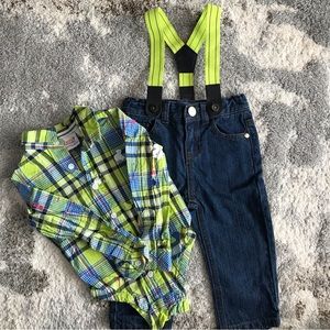 Truly Scrumptious by Heidi Klum matching jean long sleeve paint spatter print